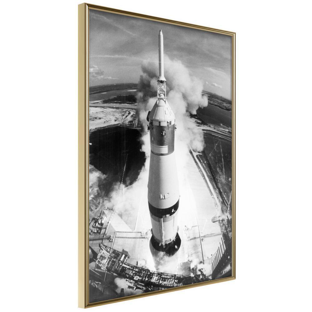 Black and White Framed Poster - Beginning of the Mission-artwork for wall with acrylic glass protection