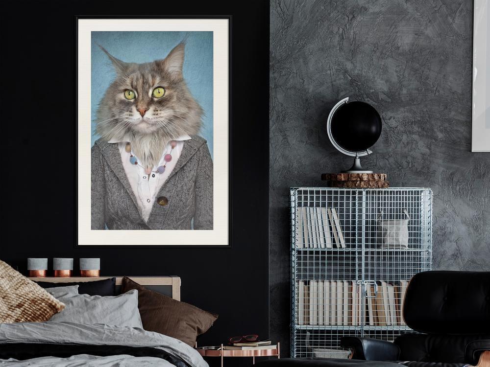 Frame Wall Art - Animal Alter Ego: Cat-artwork for wall with acrylic glass protection