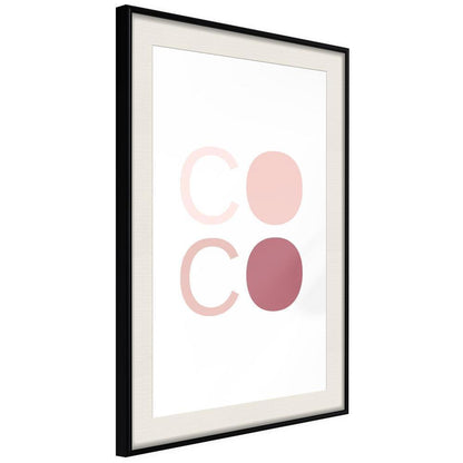Typography Framed Art Print - Different Shades of Coco-artwork for wall with acrylic glass protection