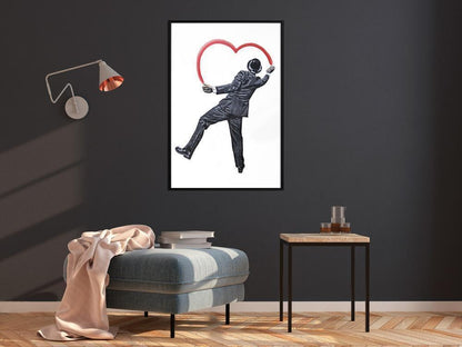 Urban Art Frame - Vandal Heart-artwork for wall with acrylic glass protection