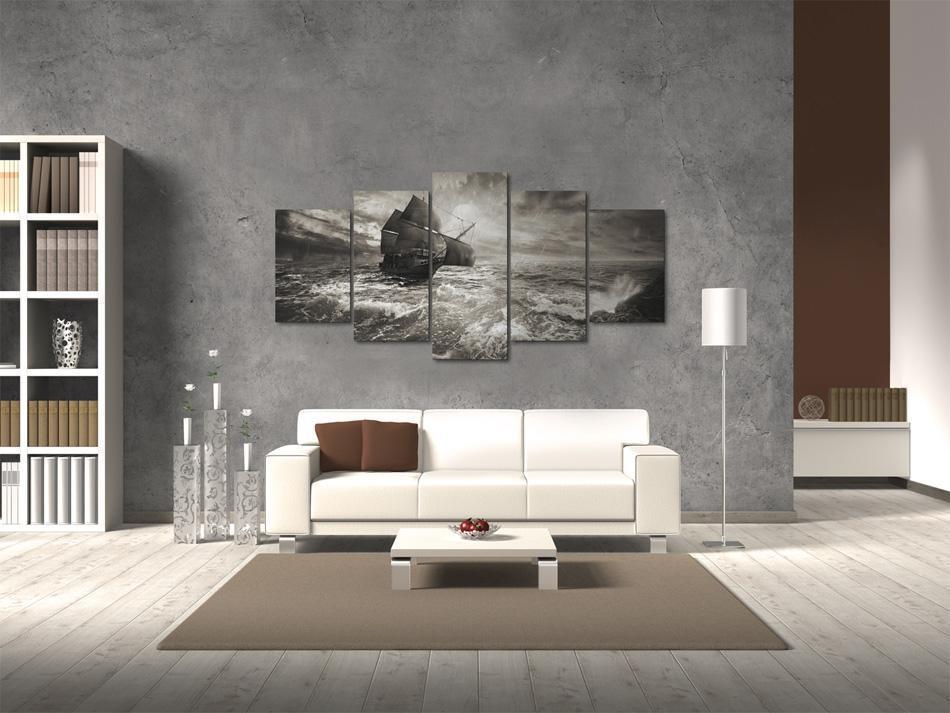 Canvas Print - Ship in a storm-ArtfulPrivacy-Wall Art Collection