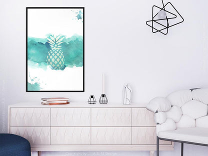 Botanical Wall Art - Pastel Pineapple-artwork for wall with acrylic glass protection