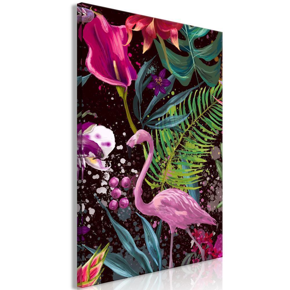 Canvas Print - Flamingo Land (1 Part) Vertical-ArtfulPrivacy-Wall Art Collection