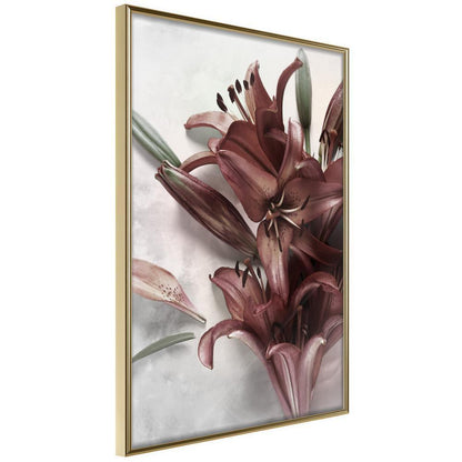 Botanical Wall Art - Burgundy Solace-artwork for wall with acrylic glass protection