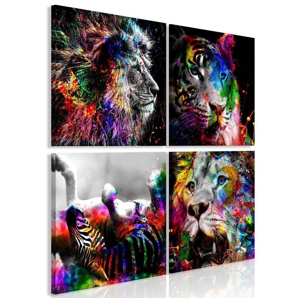Canvas Print - Wildness and Beauty (4 Parts)-ArtfulPrivacy-Wall Art Collection