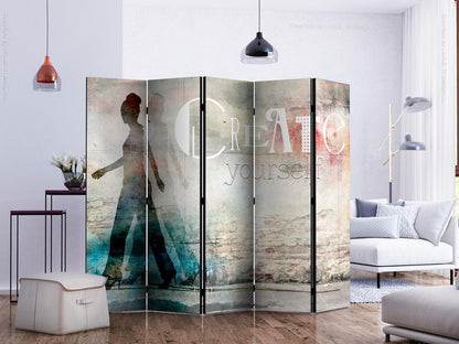 Decorative partition-Room Divider - Create yourself II-Folding Screen Wall Panel by ArtfulPrivacy