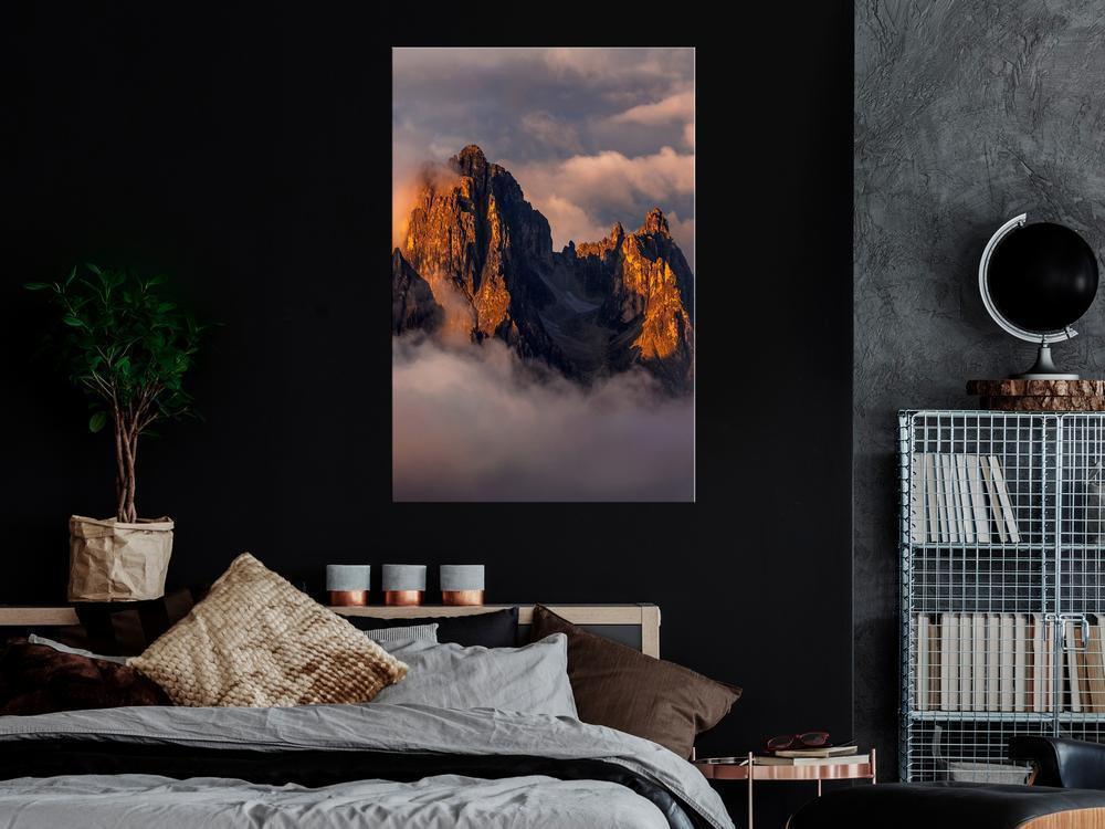 Canvas Print - Mountains in the Clouds (1 Part) Vertical-ArtfulPrivacy-Wall Art Collection