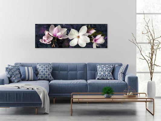 Canvas Print - Avant-Garde Magnolia (1 Part) Narrow Violet-ArtfulPrivacy-Wall Art Collection