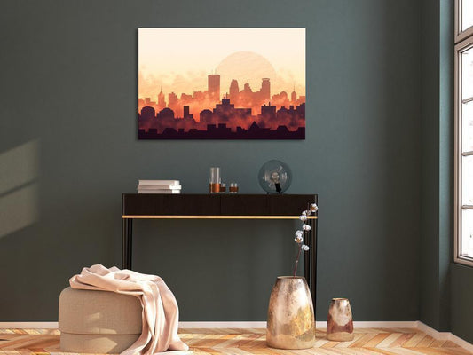 Canvas Print - Heat of the City (1 Part) Wide-ArtfulPrivacy-Wall Art Collection