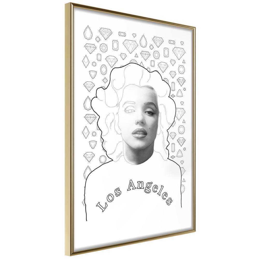 Wall Decor Portrait - Marilyn in Los Angeles-artwork for wall with acrylic glass protection