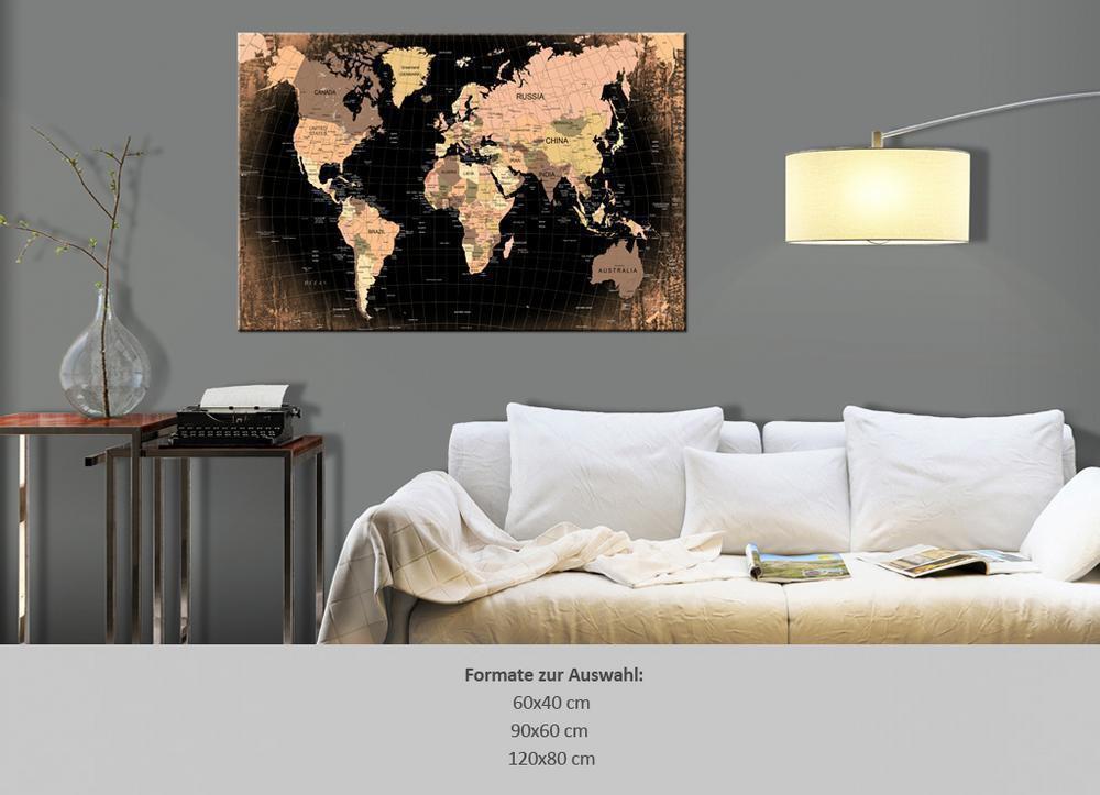 Cork board Canvas with design - Decorative Pinboard - Planet Earth-ArtfulPrivacy