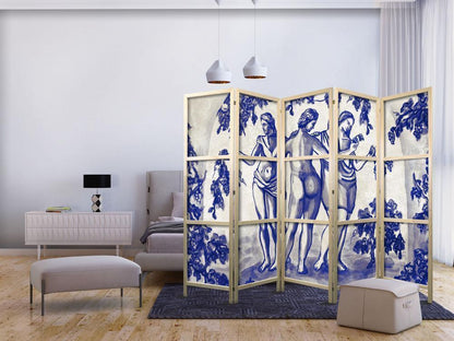 Japanese Room Divider - The Three Graces - Women Among Vineyards Inspired by Ancient Painting