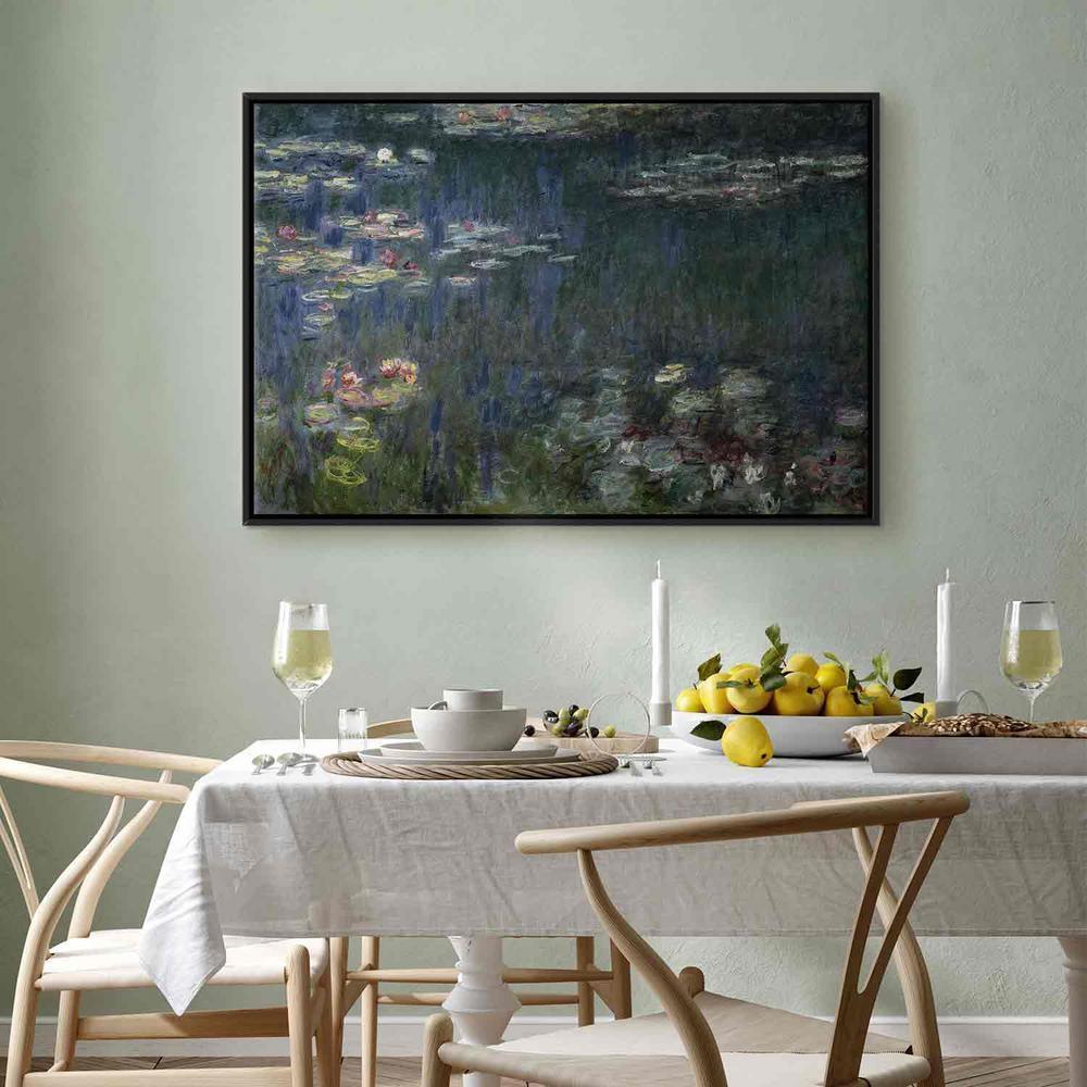 Canvas Print - Waterlilies: Green Reflections (Claude Monet)