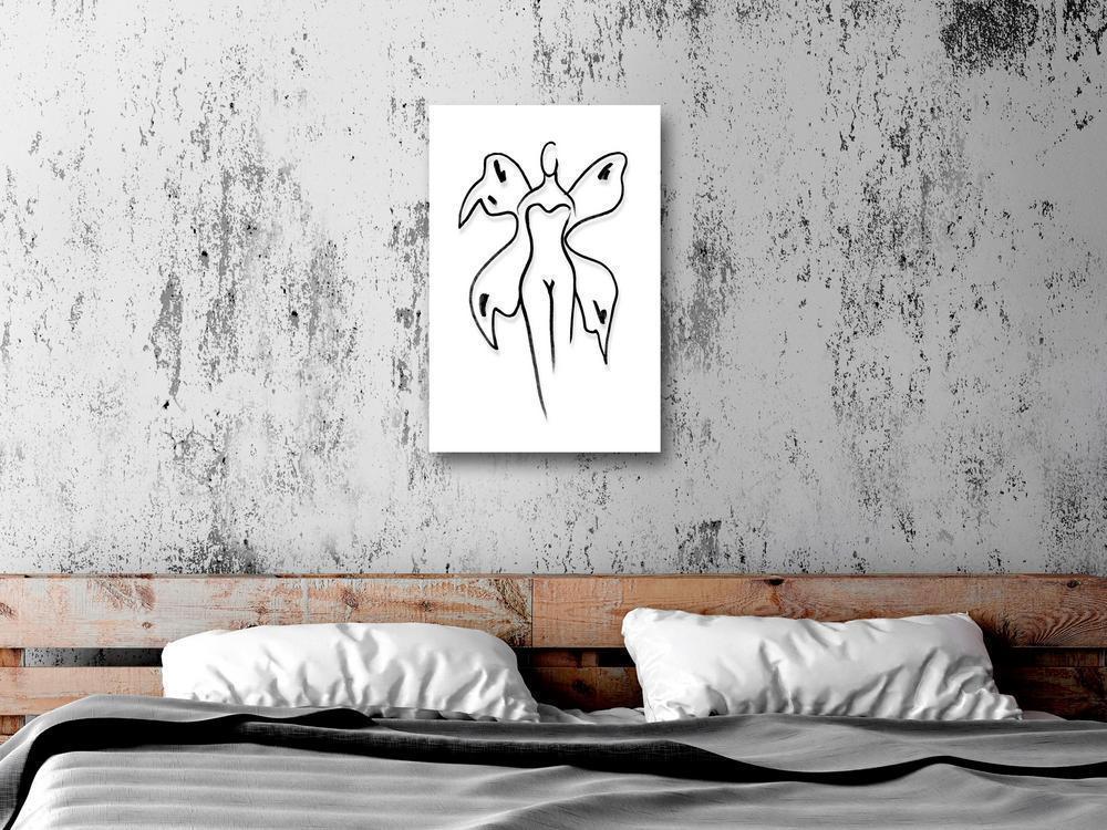 Canvas Print - Butterfly Woman (1 Part) Vertical-ArtfulPrivacy-Wall Art Collection