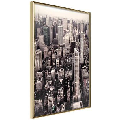 Photography Wall Frame - New York from a Bird's Eye View-artwork for wall with acrylic glass protection