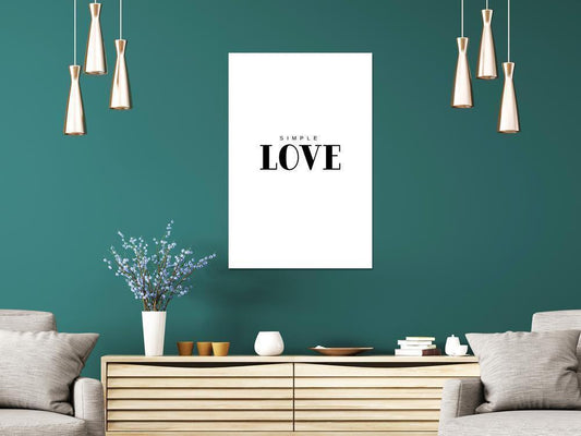 Canvas Print - Simple Love (1 Part) Vertical-ArtfulPrivacy-Wall Art Collection