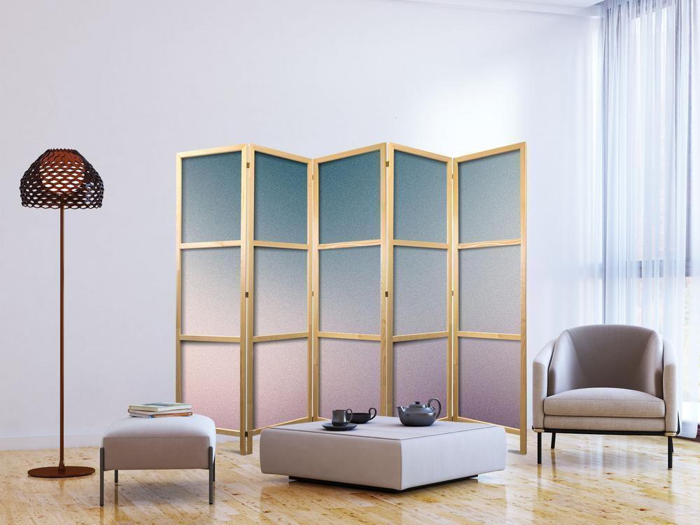 Japanese Room Divider - Nostalgic Gradient - Gradient Composition in Muted Colors