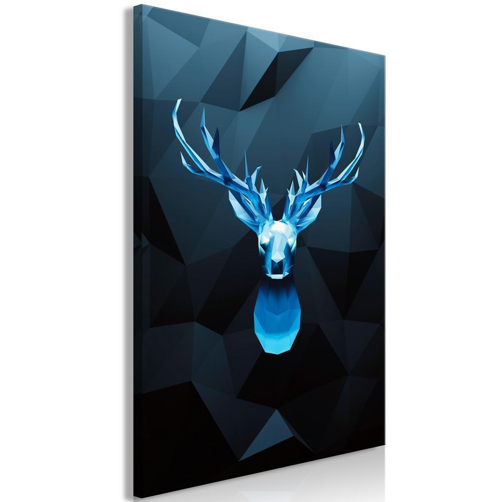 Canvas Print - Ice Deer (1 Part) Vertical-ArtfulPrivacy-Wall Art Collection