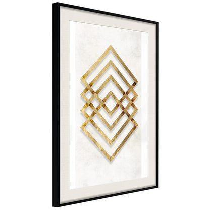 Golden Art Poster - Golden Inlay-artwork for wall with acrylic glass protection