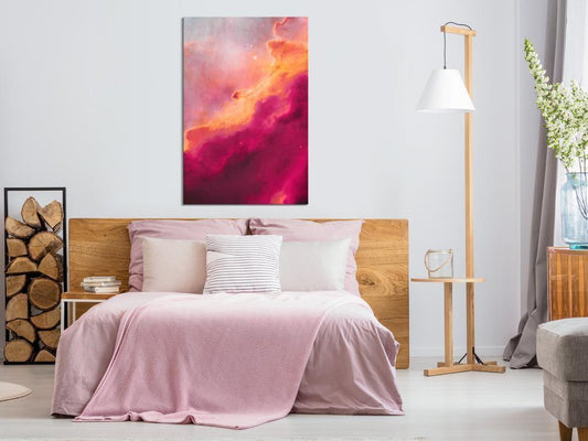 Canvas Print - Pink Nebula (1 Part) Vertical-ArtfulPrivacy-Wall Art Collection