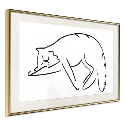 Black and white Wall Frame - Well-Deserved Rest-artwork for wall with acrylic glass protection