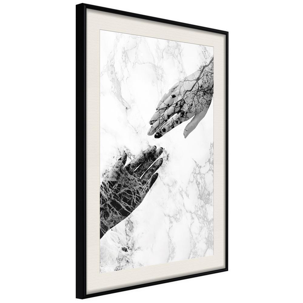 Black and White Framed Poster - Almost-artwork for wall with acrylic glass protection