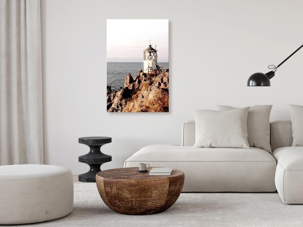 Canvas Print - Lantern On The Cliff (1 Part) Vertical-ArtfulPrivacy-Wall Art Collection