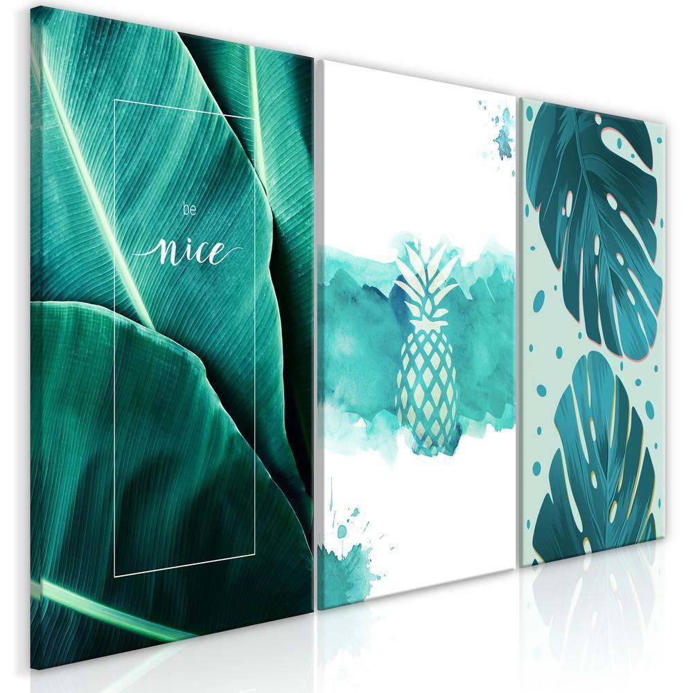 Canvas Print - Intense Lagoon (3 Parts)-ArtfulPrivacy-Wall Art Collection