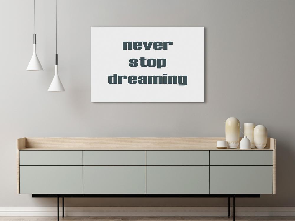 Canvas Print - Never Stop Dreaming (1 Part) Wide-ArtfulPrivacy-Wall Art Collection