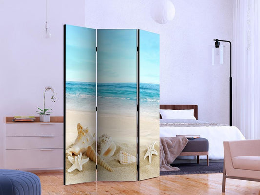 Decorative partition-Room Divider - Blue Calm-Folding Screen Wall Panel by ArtfulPrivacy