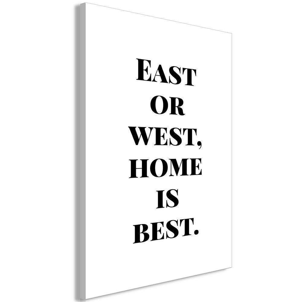 Canvas Print - Home Is Best (1 Part) Vertical-ArtfulPrivacy-Wall Art Collection