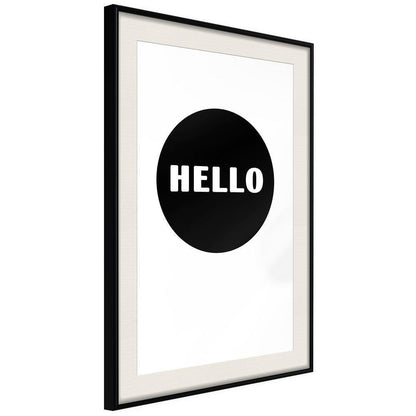 Typography Framed Art Print - Greeting-artwork for wall with acrylic glass protection