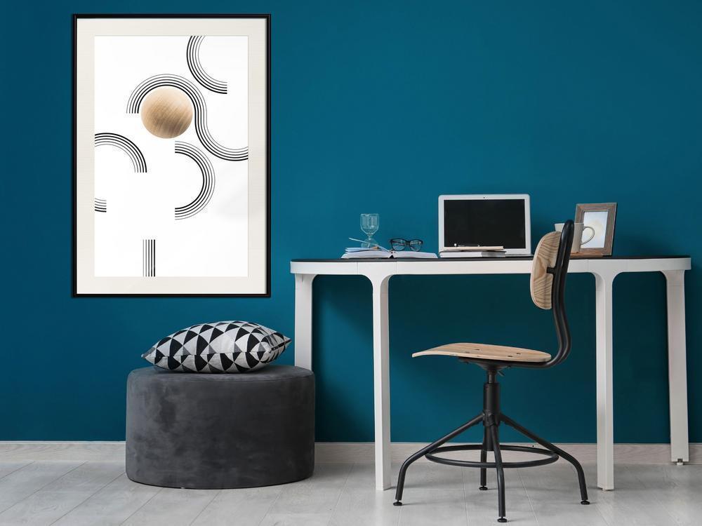 Abstract Poster Frame - Sphere in a Trap-artwork for wall with acrylic glass protection