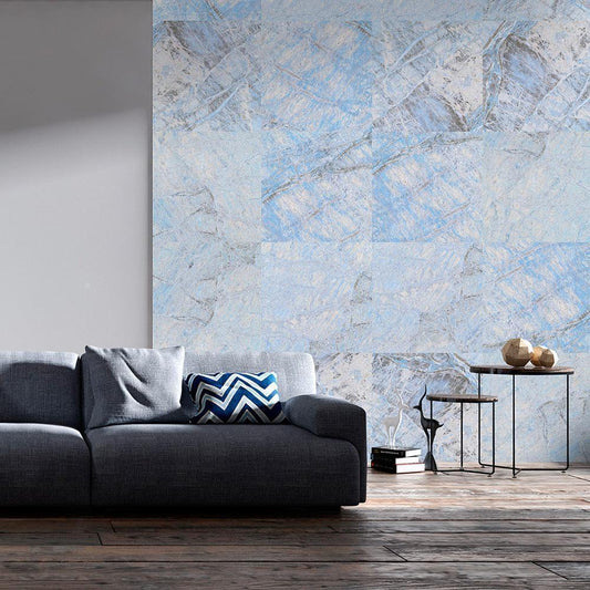 Classic Wallpaper made with non woven fabric - Wallpaper - Blue Marble - ArtfulPrivacy