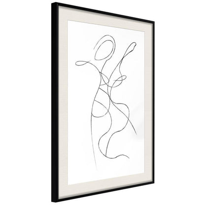 Black and white Wall Frame - Two Souls II-artwork for wall with acrylic glass protection