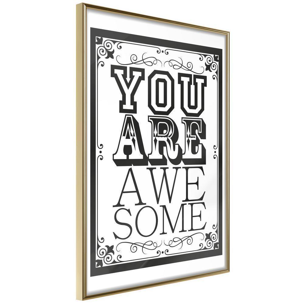 Motivational Wall Frame - You Are Awesome-artwork for wall with acrylic glass protection