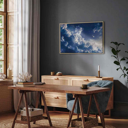 Canvas Print - Starry Clouds and Delicate Light Over a Corner of the Sky