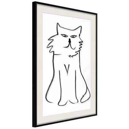 Black and White Framed Poster - Hungry for Attention-artwork for wall with acrylic glass protection