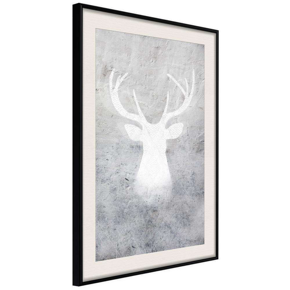 Winter Design Framed Artwork - White Shadow-artwork for wall with acrylic glass protection