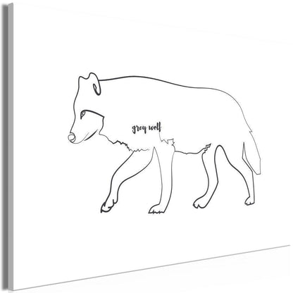 Canvas Print - Wolf (1 Part) Wide-ArtfulPrivacy-Wall Art Collection