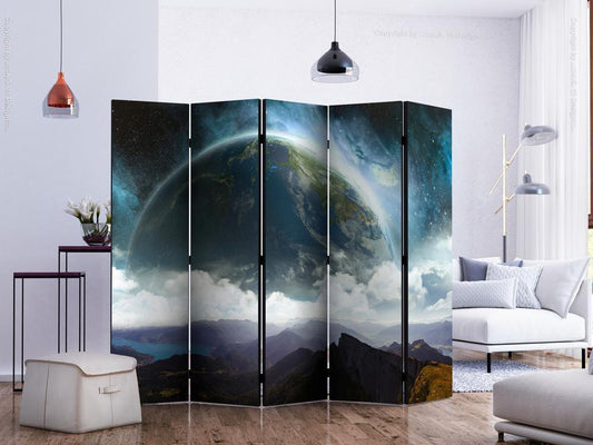 Decorative partition-Room Divider - Earth II-Folding Screen Wall Panel by ArtfulPrivacy
