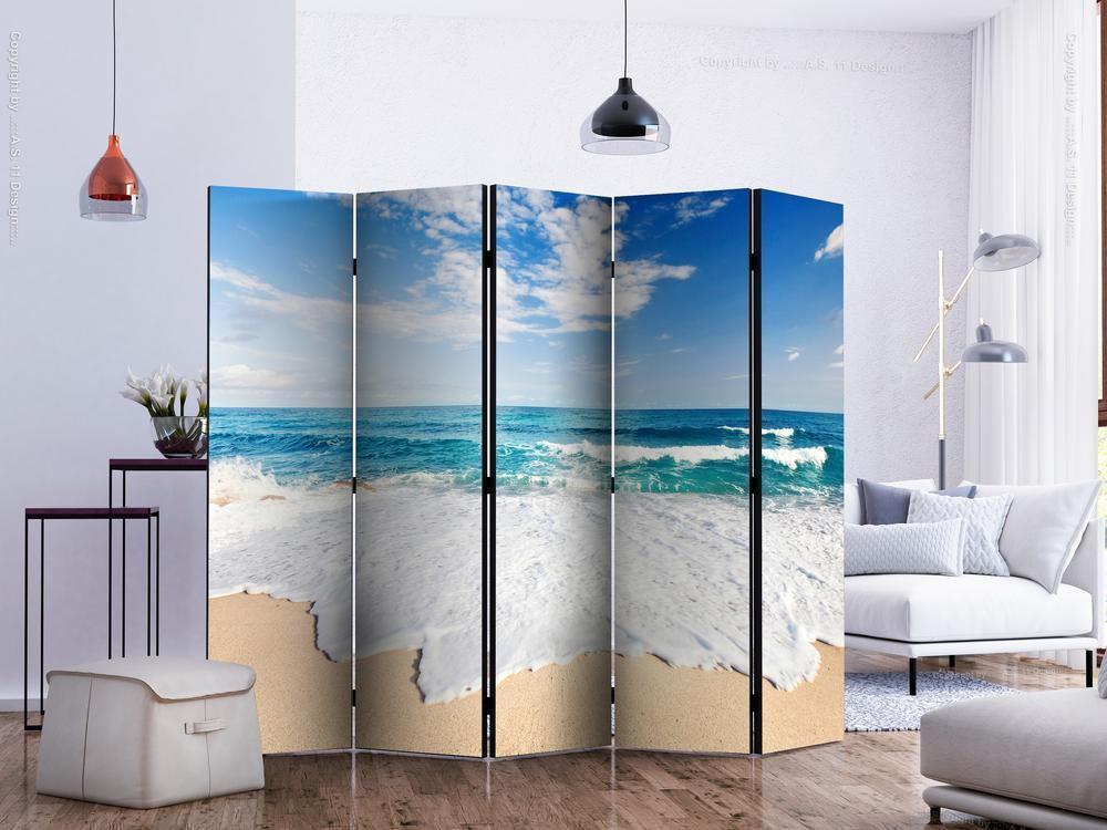 Decorative partition-Room Divider - By the sea II-Folding Screen Wall Panel by ArtfulPrivacy
