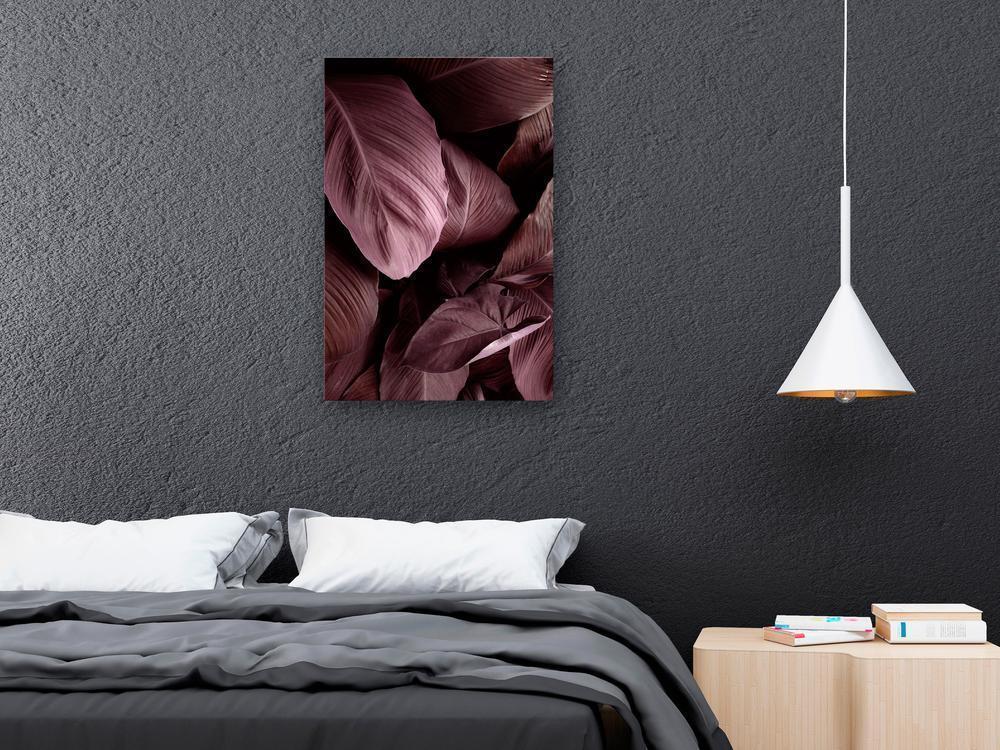 Canvas Print - Velvet Leaves (1 Part) Vertical-ArtfulPrivacy-Wall Art Collection