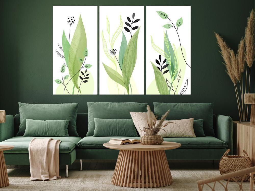 Canvas Print - Green Day (3 Parts)-ArtfulPrivacy-Wall Art Collection
