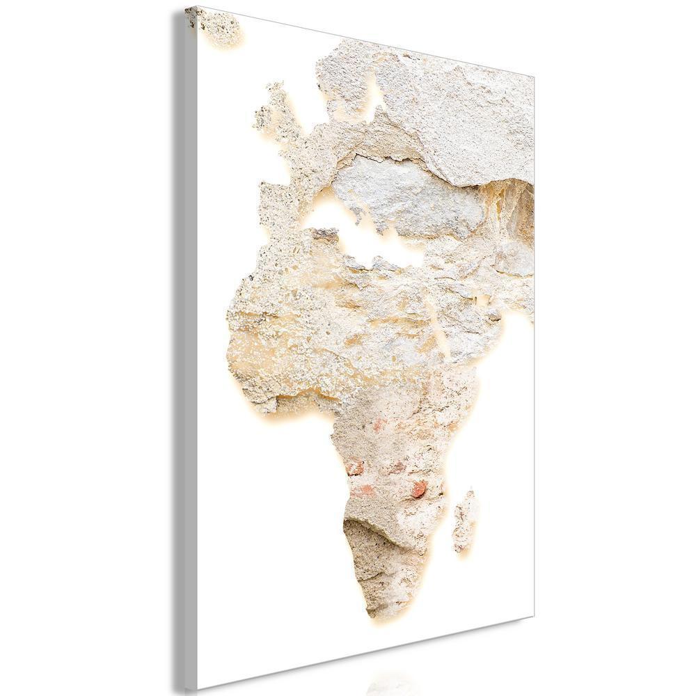 Canvas Print - Hot Continent (1 Part) Vertical-ArtfulPrivacy-Wall Art Collection