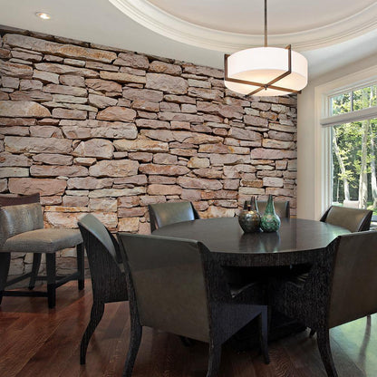 Wall Mural - Natural stone wall-Wall Murals-ArtfulPrivacy