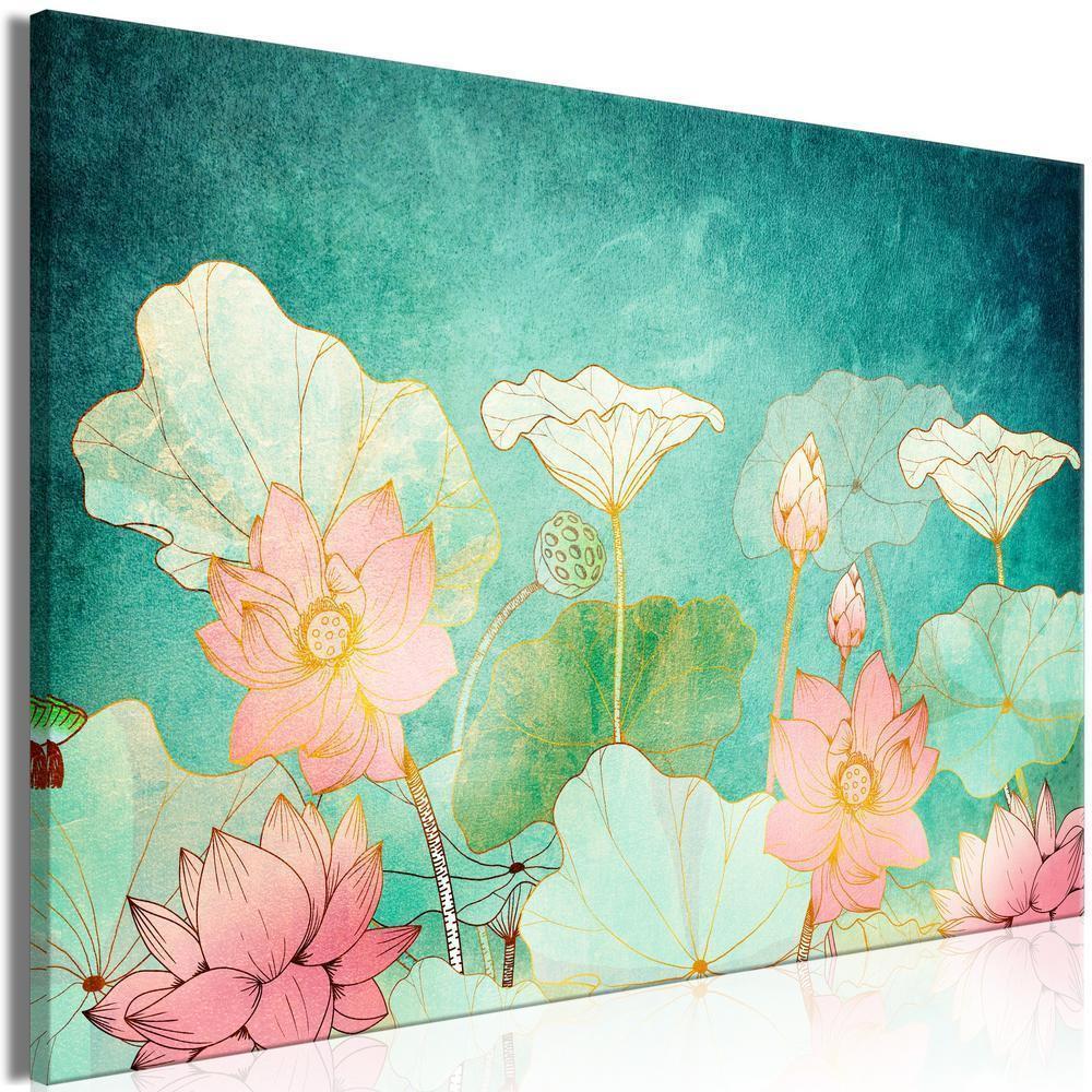 Canvas Print - Fairytale Flowers (1 Part) Wide-ArtfulPrivacy-Wall Art Collection