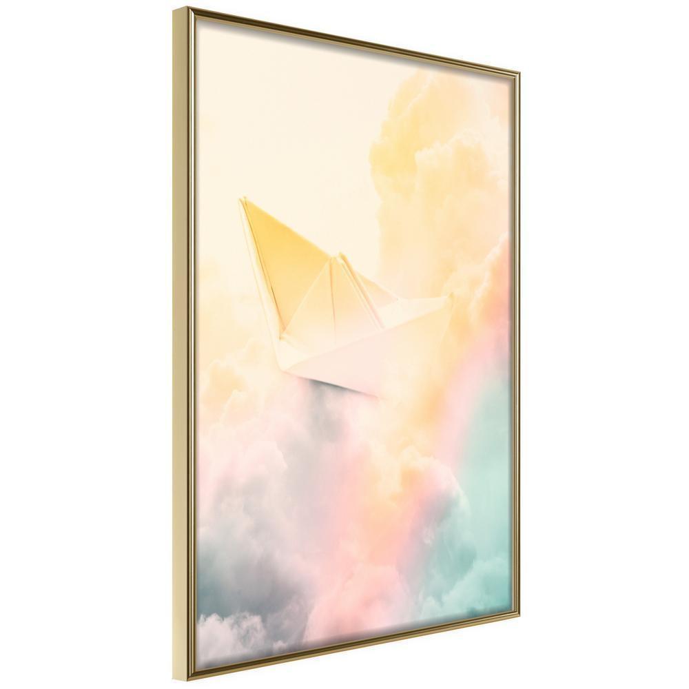 Botanical Wall Art - Paper Boat-artwork for wall with acrylic glass protection