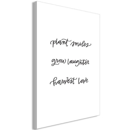 Canvas Print - Joy and Love (1 Part) Vertical-ArtfulPrivacy-Wall Art Collection