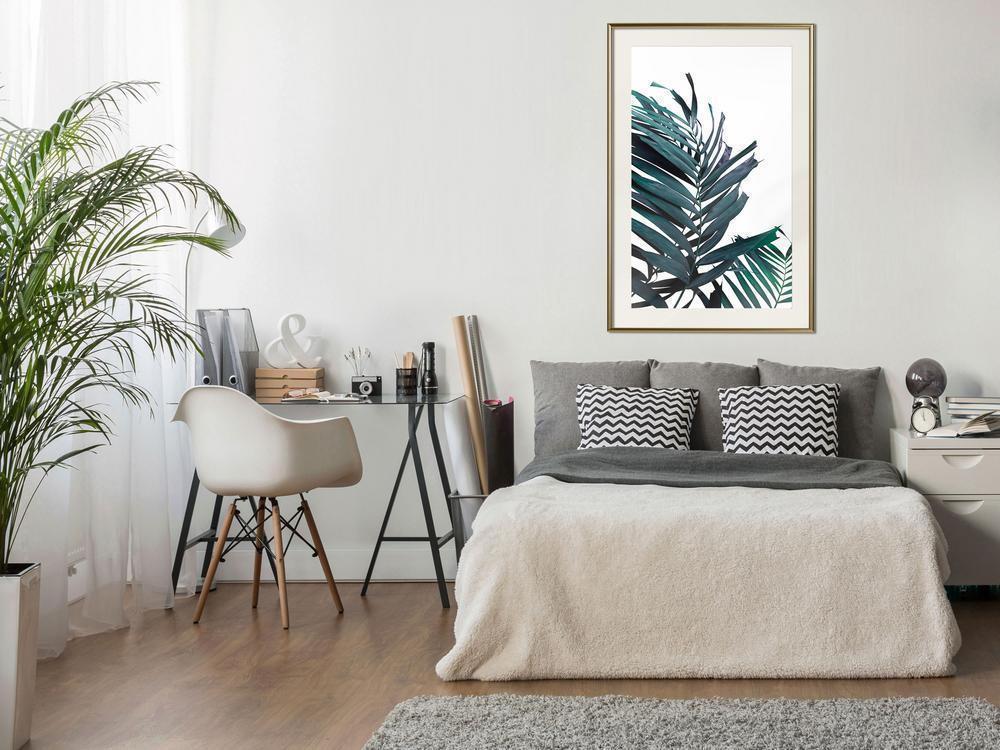 Botanical Wall Art - Evergreen Palm Leaves-artwork for wall with acrylic glass protection